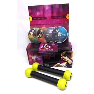 ZUMBA "Exhilarate" 5 DVD and Toning Stick Program Workout Set - Gently Used